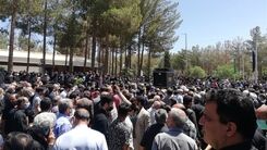 مراسم تشییع همسر و فرزند مجری مشهور +عکس