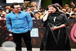 حرکت جالب بادیگاردهای طناز طباطبایی | گریه های طناز طباطبایی و علی شادمان در حضور مردم شیراز+فیلم