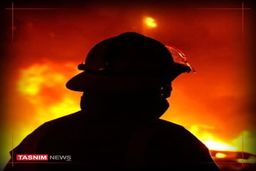 آتش سوزی گسترده در مهمانسرای  در ماهشهر +فیلم