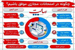 راز موفقیت در امتحانات مجازی + اینفوگرافی