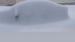 بارش ‌‌یک متری برف در برخی مناطق اردبیل +فیلم