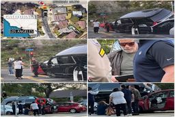 بازیگر معروف با خودروی شاسی بلند خود به خودروی یک خانم زد +عکس