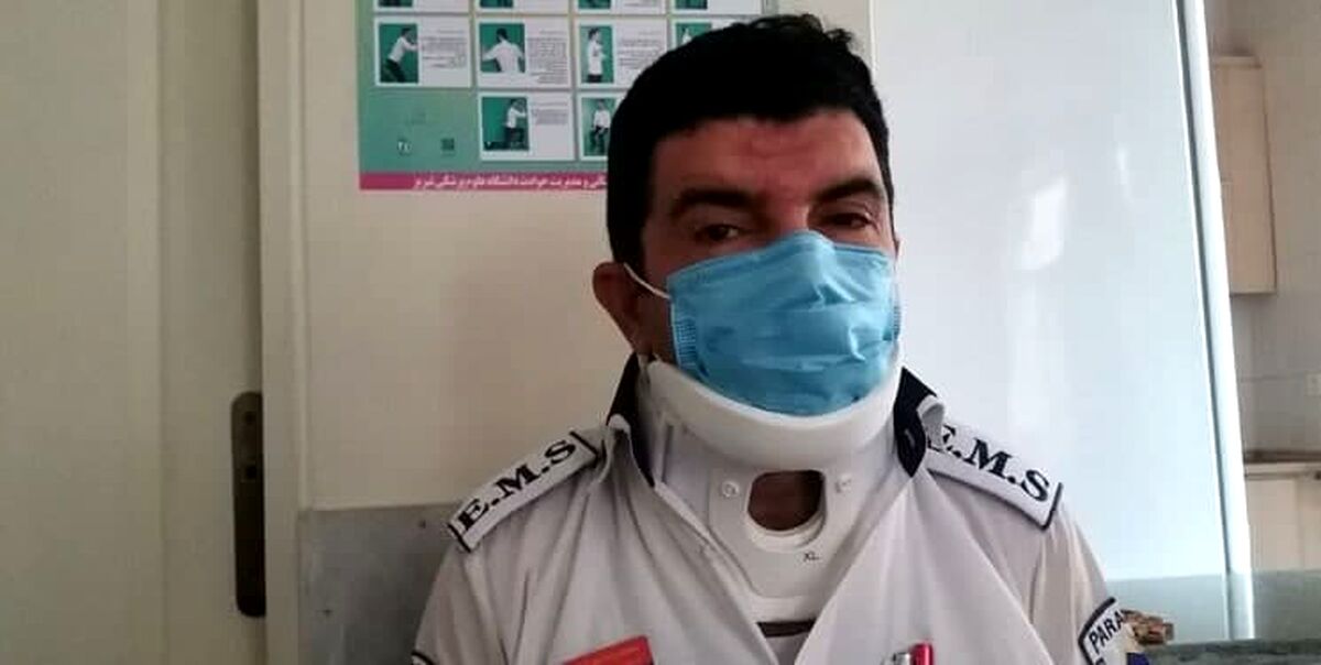 کتک خوردن ۲نفر از اورژانس بخاطر صدای دنده عقب آمبولانس+عکس