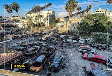 تصویر عجیب بیمارستان المعمدانی پس از قتل عام شب گذشته رژیم صهیونیستی