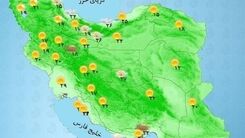 رگبار باران و رعد و برق در راه تهران 