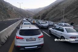 ترافیک عجیب اتوبان تهران - شمال ساعات ابتدایی امروز +عکس