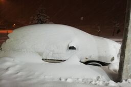 تصویری از بارش سنگین برف در مهاباد آذربایجان غربی