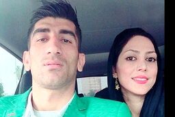 عکس عاشقانه علیرضا بیرانوند و همسرش