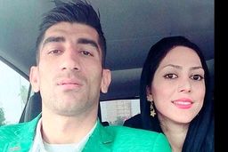 عکس عاشقانه علیرضا بیرانوند و همسرش