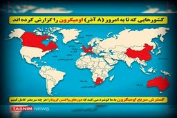 اُمیکرون در چه کشورهایی شناسایی شده است؟