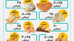 هر کف دست نان چقدر کالری دارد؟ | این نان بیشترین کالری را دارد