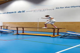 نمایش مهارت اسکی‌باز سوئیسی باپس‌زمینه‌‌سریال«بازی‌مرکب»
