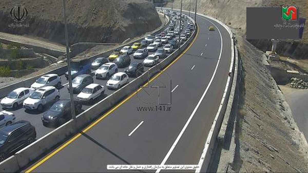 عکسی باورنکردنی از وضعیت این ساعاتِ جاده شمال
