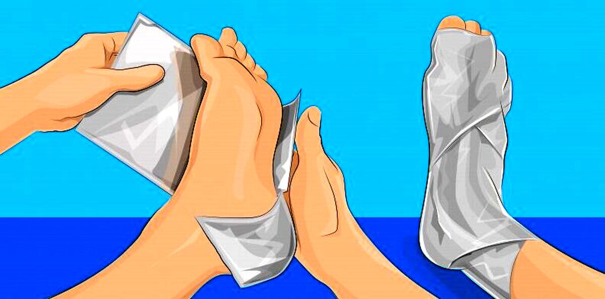 نتیجه شگفت انگیز استفاده از فویل آلمینیومی برای رفع خستگی ! | این ایده عجیب را حتما امتحان کنید ! 