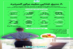۸ منبع مفید غذایی برای کمر درد | برای درمان کمر درد چه بخوریم