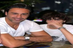 دور دور فرهاد مجیدی و پسر شیک پوشش در دوبی + عکس
