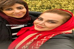 این عکس بهاره رهنما حرص حاجی را درآورد/لباس رنگ جیغ  بهاره رهنما!؟ +عکس حاشیه ساز
