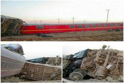 اولین ویدیو از مصدومان حادثه خروج قطار مسافربری مشهد به یزد