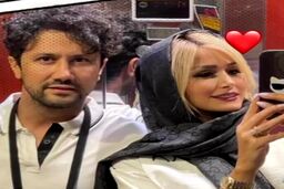 استتار عجیب شاهرخ استخری و زنش هنگام خرید | لباس های لاکچری زن شاهرخ استخری برای زمستان لو رفت + عکس