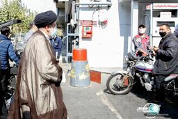  رئیسی در پمپ بنزین میدان فردوسی بعد از حمله سایبری +اولین عکس