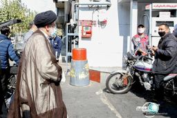  رئیسی در پمپ بنزین میدان فردوسی بعد از حمله سایبری +اولین عکس