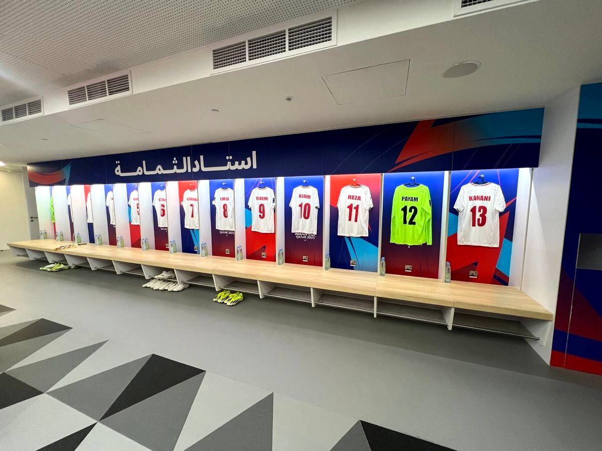 عکس جالب از رختکن ایران آماده دیدار برابر قطر +عکس
