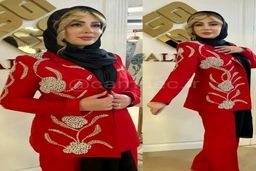 کت رنگی رنگی شیک نیوشا ضیغمی در رستوران گران قیمت | نیوشا ضیغمی با رنگ زرد عقدیش شبیه عروسای دهه 70 شد! + عکس