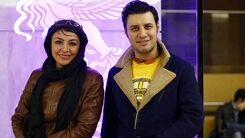 تو چشم بودن حرکات عجیب جواد عزتی به همسرش در جشنواره /ست مشکی جذاب جواد عزتی و همسرش +عکس