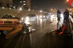 تصویری وحشتناک از یک تصادف/سقف سمند کنده شد +عکس