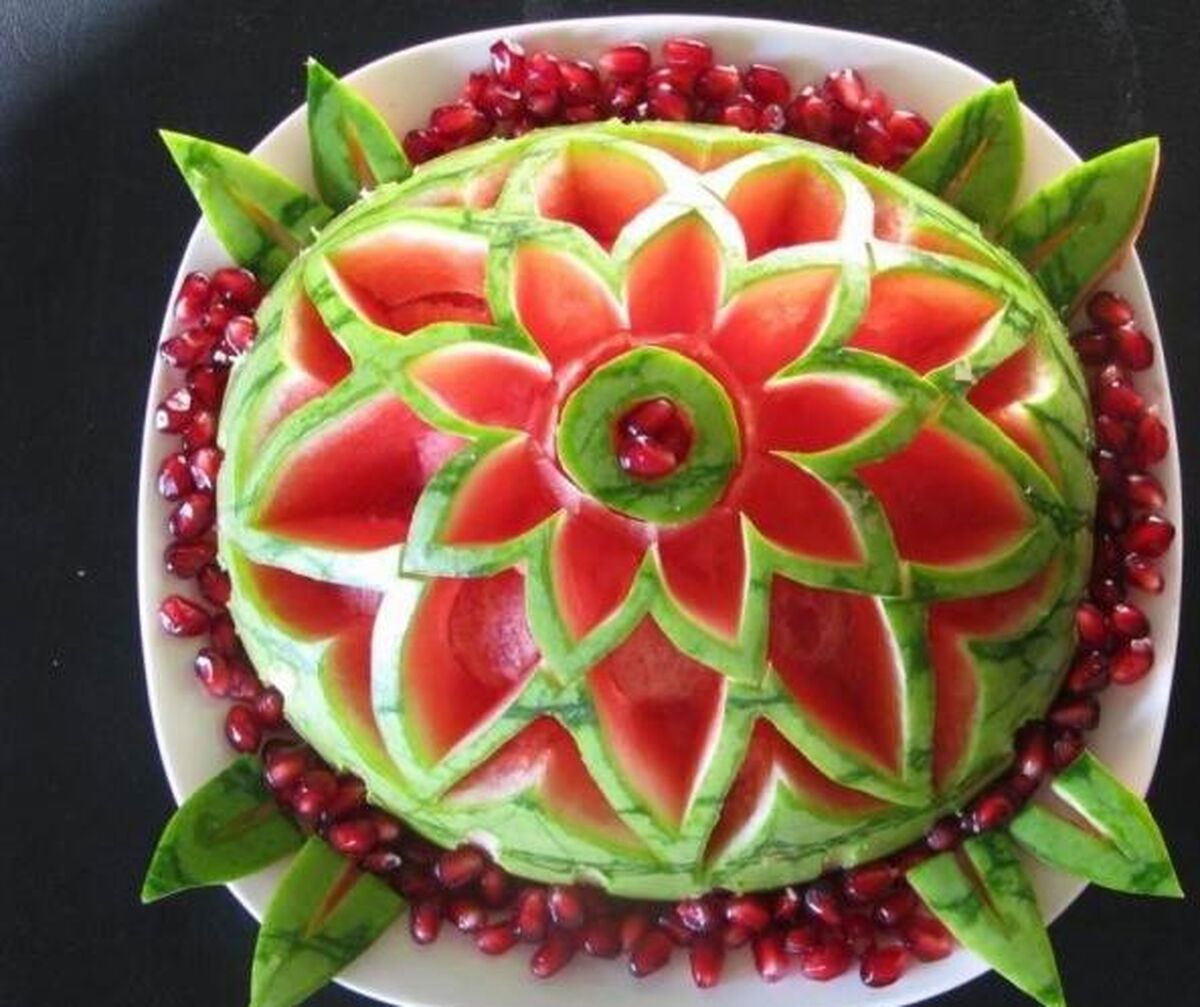  تزیین ژله هندوانه ای شب یلدا + تصاویر