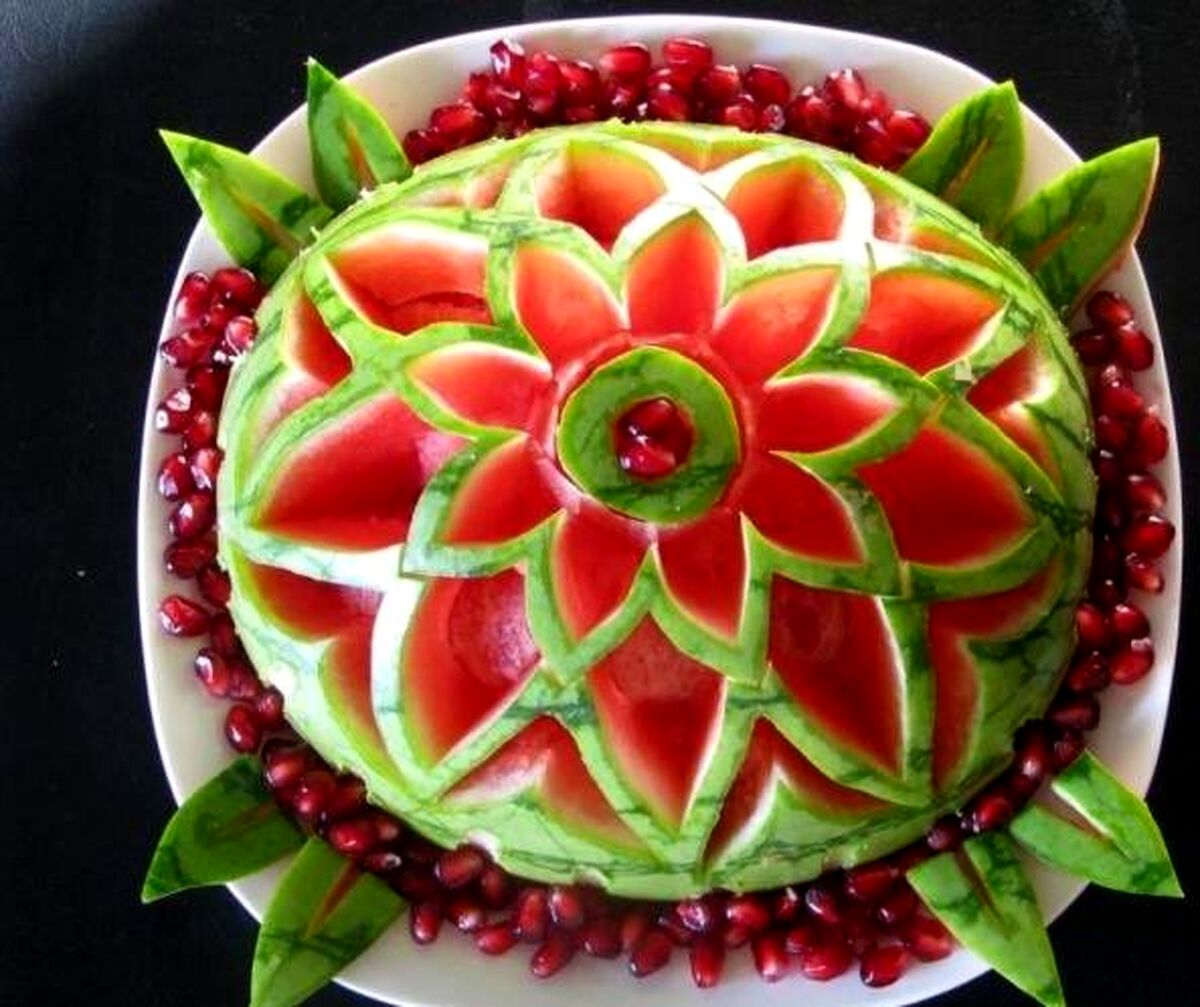  تزیین ژله هندوانه ای شب یلدا + تصاویر