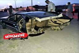 عجیب اما واقعی/نصف شدن پژو بر اثر تصادف با پراید! 