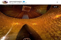 شام لاکچری همسر رونالدو در یک رستوران باستانی عربستان + عکس