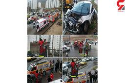 تصاویر عجیب مچاله شده پژو 206  یک خانم تهرانی 