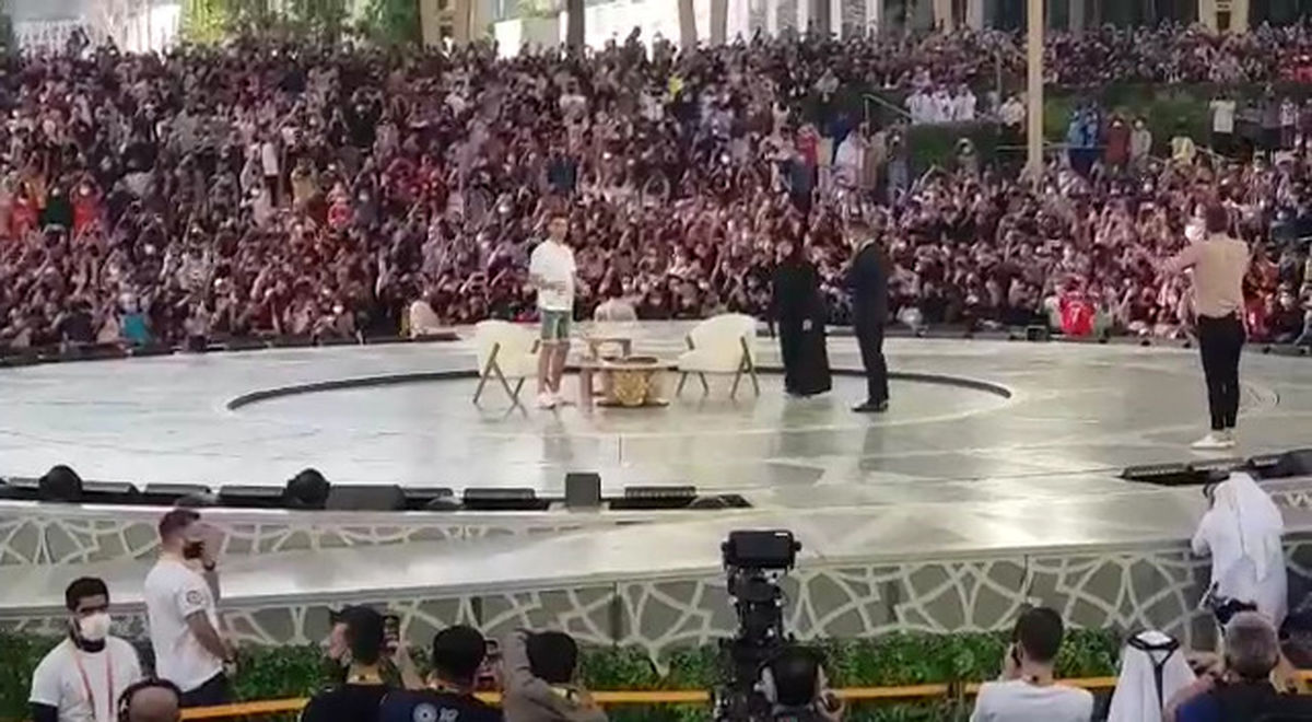 طراحی جالب اماراتیها برای سخنرانی رونالدو