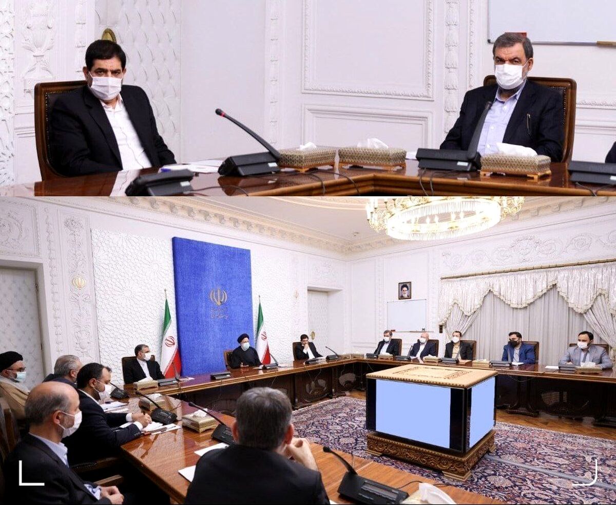  محسن رضایی در جلسه ستاد اقتصادی دولت + عکس