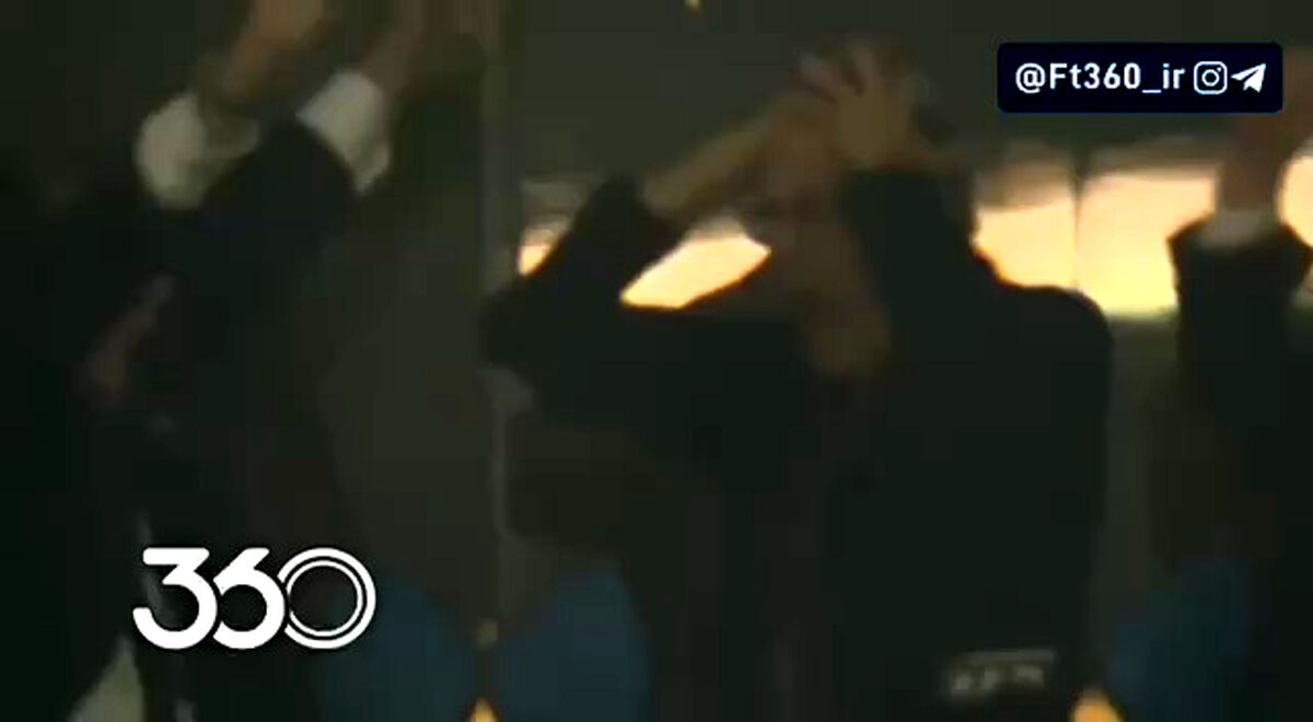 شادی خنده‌دار بازیگر مشهور در ورزشگاه جهانی شد